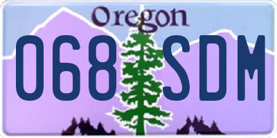 OR license plate 068SDM