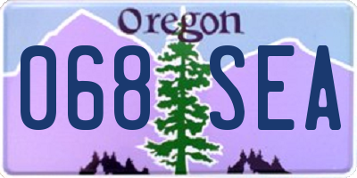 OR license plate 068SEA