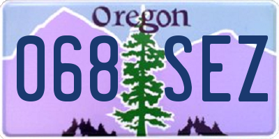 OR license plate 068SEZ