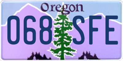 OR license plate 068SFE