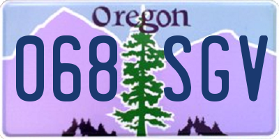 OR license plate 068SGV