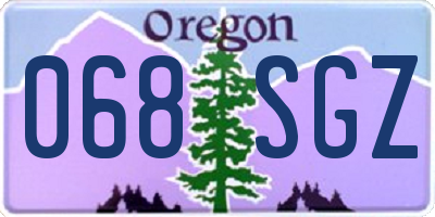 OR license plate 068SGZ