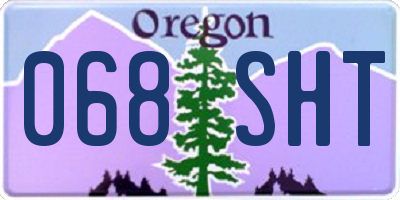 OR license plate 068SHT