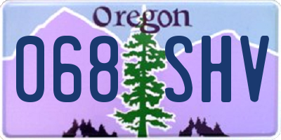 OR license plate 068SHV