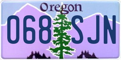 OR license plate 068SJN