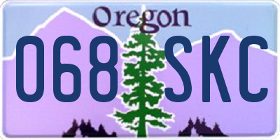 OR license plate 068SKC