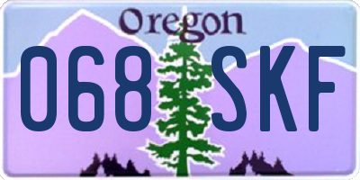 OR license plate 068SKF