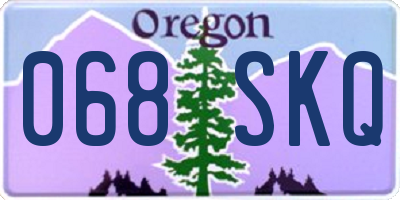 OR license plate 068SKQ