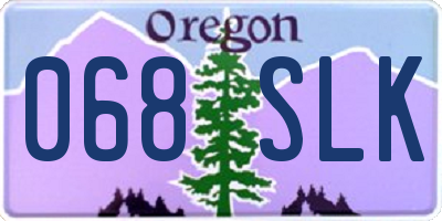 OR license plate 068SLK
