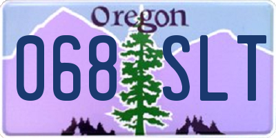 OR license plate 068SLT