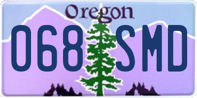 OR license plate 068SMD