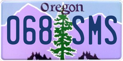 OR license plate 068SMS