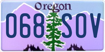 OR license plate 068SOV