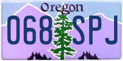 OR license plate 068SPJ