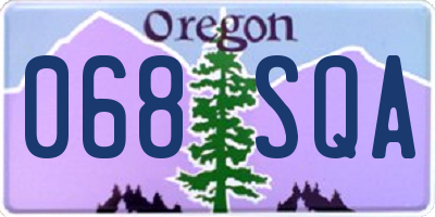 OR license plate 068SQA