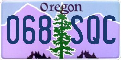 OR license plate 068SQC