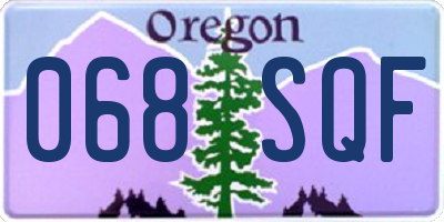 OR license plate 068SQF