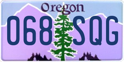 OR license plate 068SQG