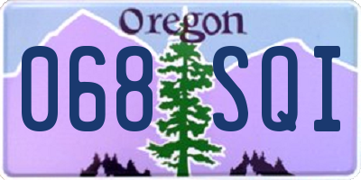 OR license plate 068SQI