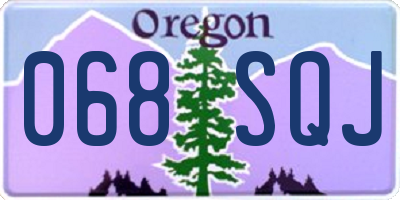 OR license plate 068SQJ