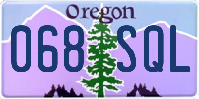 OR license plate 068SQL
