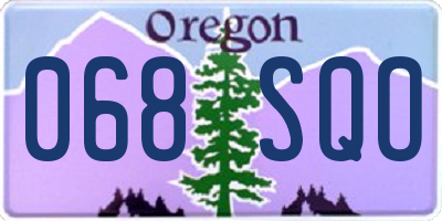 OR license plate 068SQO