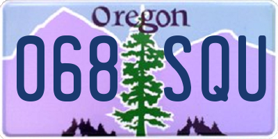 OR license plate 068SQU