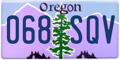 OR license plate 068SQV