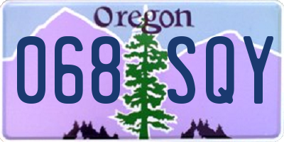 OR license plate 068SQY