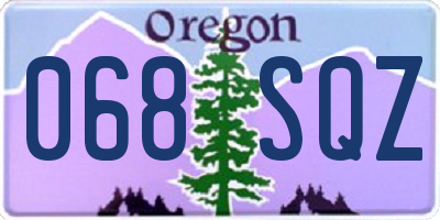 OR license plate 068SQZ
