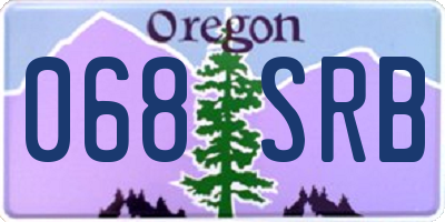 OR license plate 068SRB