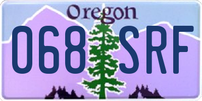 OR license plate 068SRF