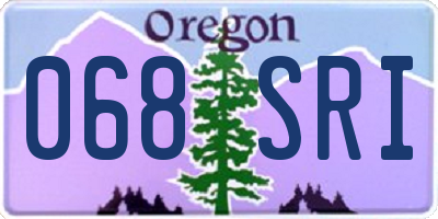 OR license plate 068SRI