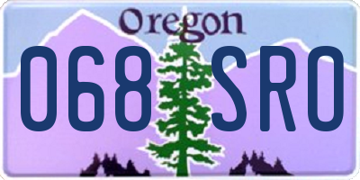OR license plate 068SRO