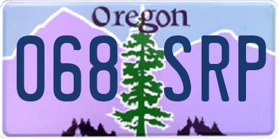OR license plate 068SRP