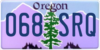 OR license plate 068SRQ