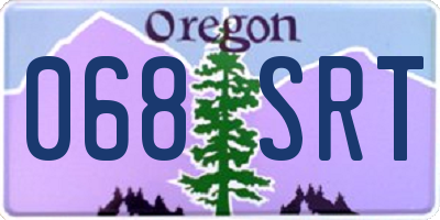 OR license plate 068SRT
