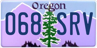 OR license plate 068SRV