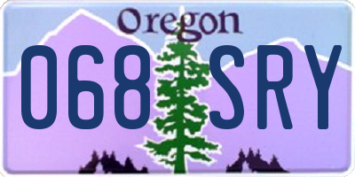 OR license plate 068SRY