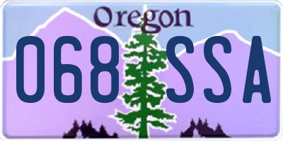 OR license plate 068SSA