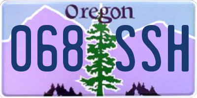 OR license plate 068SSH