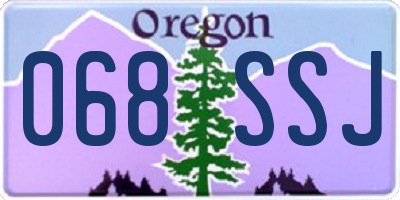 OR license plate 068SSJ