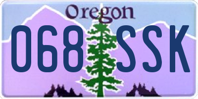 OR license plate 068SSK