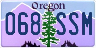 OR license plate 068SSM