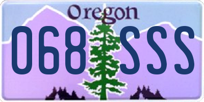 OR license plate 068SSS