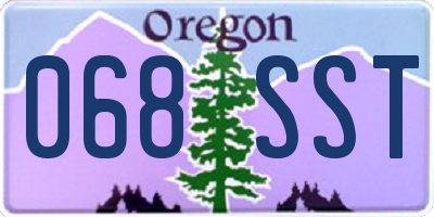 OR license plate 068SST