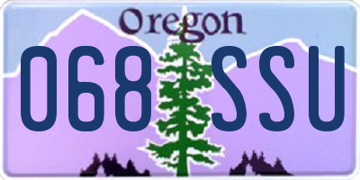 OR license plate 068SSU