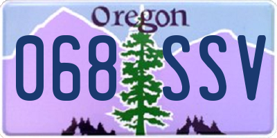 OR license plate 068SSV