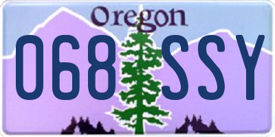 OR license plate 068SSY