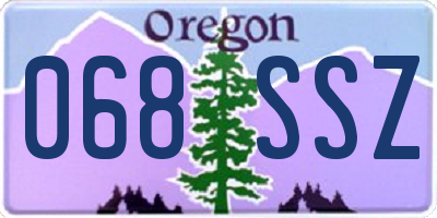 OR license plate 068SSZ